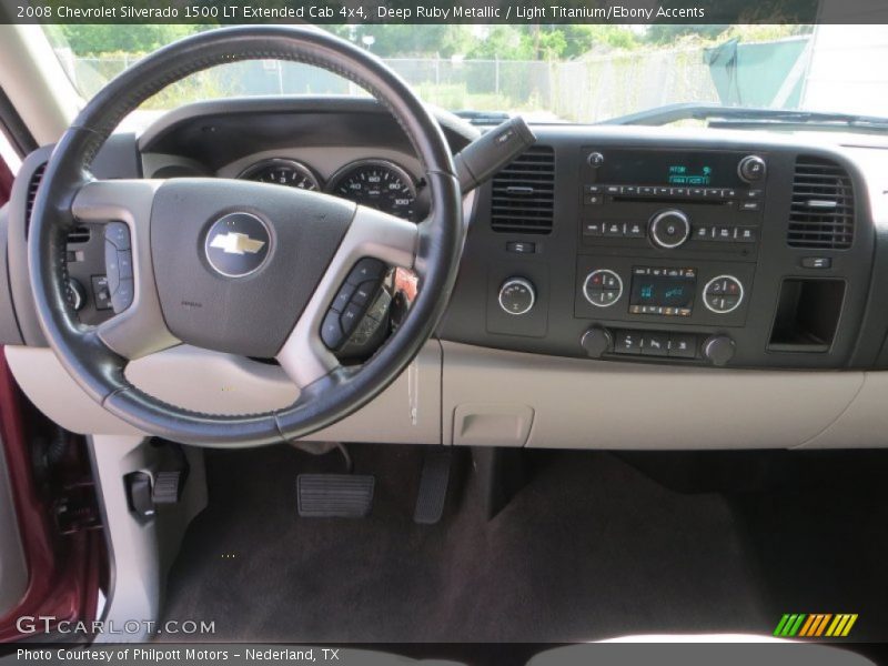 Deep Ruby Metallic / Light Titanium/Ebony Accents 2008 Chevrolet Silverado 1500 LT Extended Cab 4x4