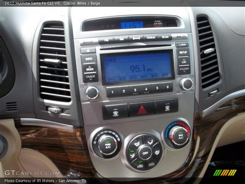 Controls of 2012 Santa Fe GLS V6
