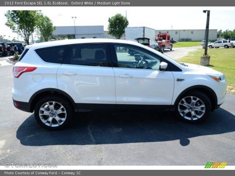 Oxford White / Medium Light Stone 2013 Ford Escape SEL 1.6L EcoBoost