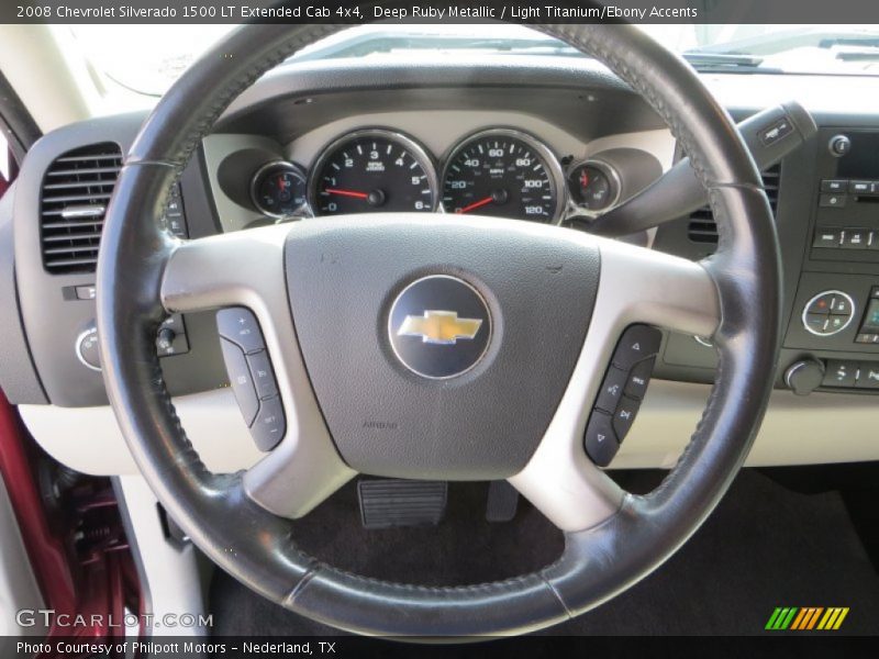 Deep Ruby Metallic / Light Titanium/Ebony Accents 2008 Chevrolet Silverado 1500 LT Extended Cab 4x4