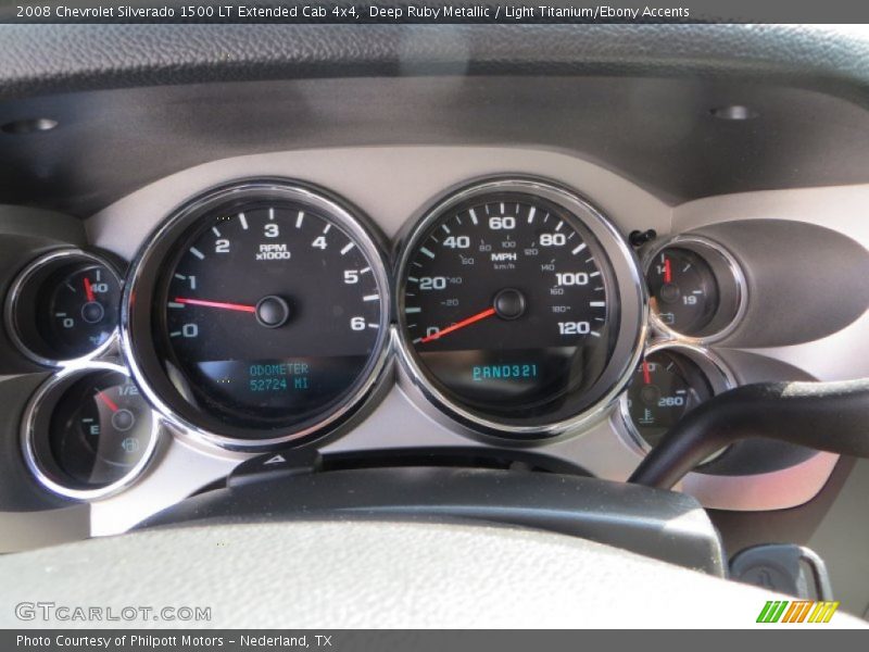 Deep Ruby Metallic / Light Titanium/Ebony Accents 2008 Chevrolet Silverado 1500 LT Extended Cab 4x4