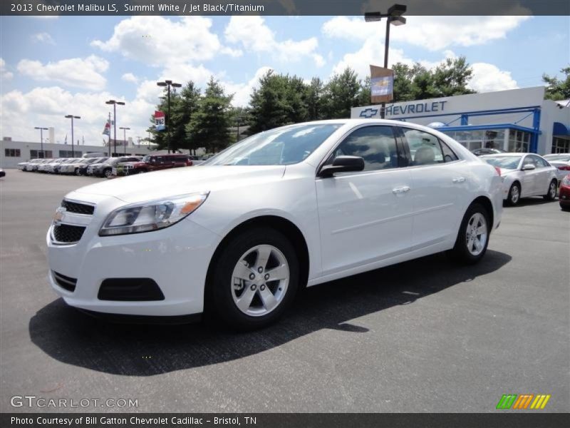 Summit White / Jet Black/Titanium 2013 Chevrolet Malibu LS