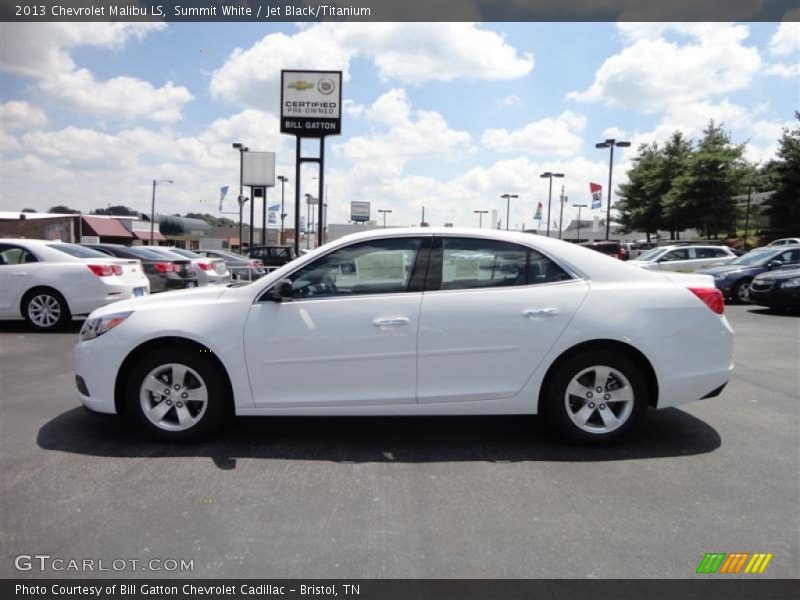 Summit White / Jet Black/Titanium 2013 Chevrolet Malibu LS