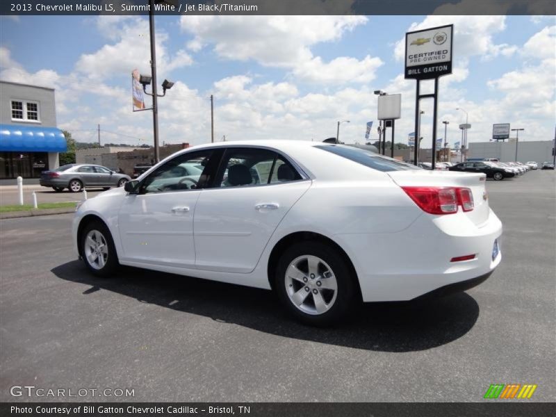 Summit White / Jet Black/Titanium 2013 Chevrolet Malibu LS