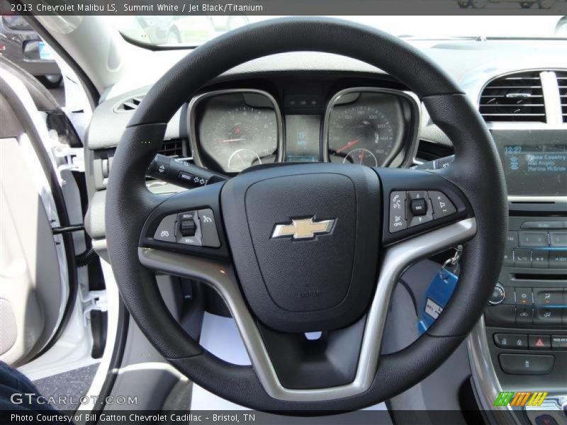 Summit White / Jet Black/Titanium 2013 Chevrolet Malibu LS