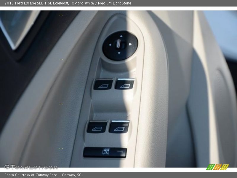 Oxford White / Medium Light Stone 2013 Ford Escape SEL 1.6L EcoBoost