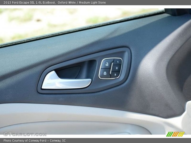 Oxford White / Medium Light Stone 2013 Ford Escape SEL 1.6L EcoBoost