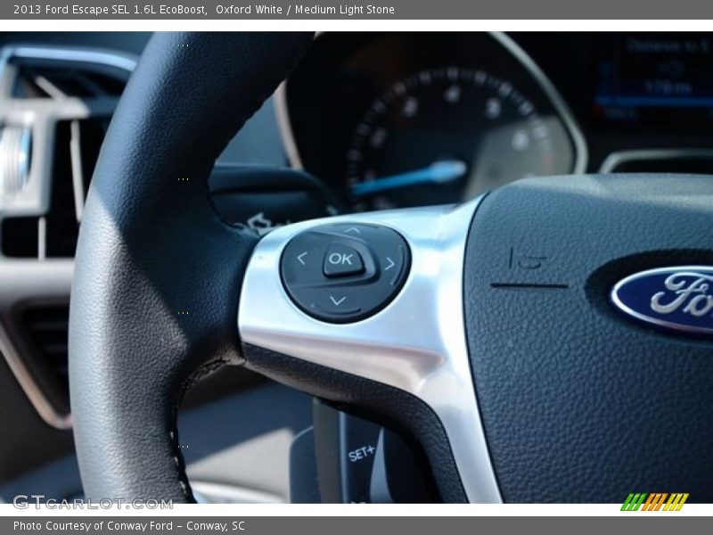 Oxford White / Medium Light Stone 2013 Ford Escape SEL 1.6L EcoBoost