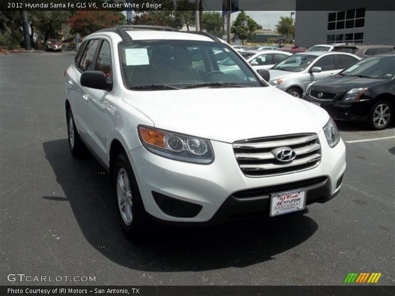 Glacier White / Beige 2012 Hyundai Santa Fe GLS V6