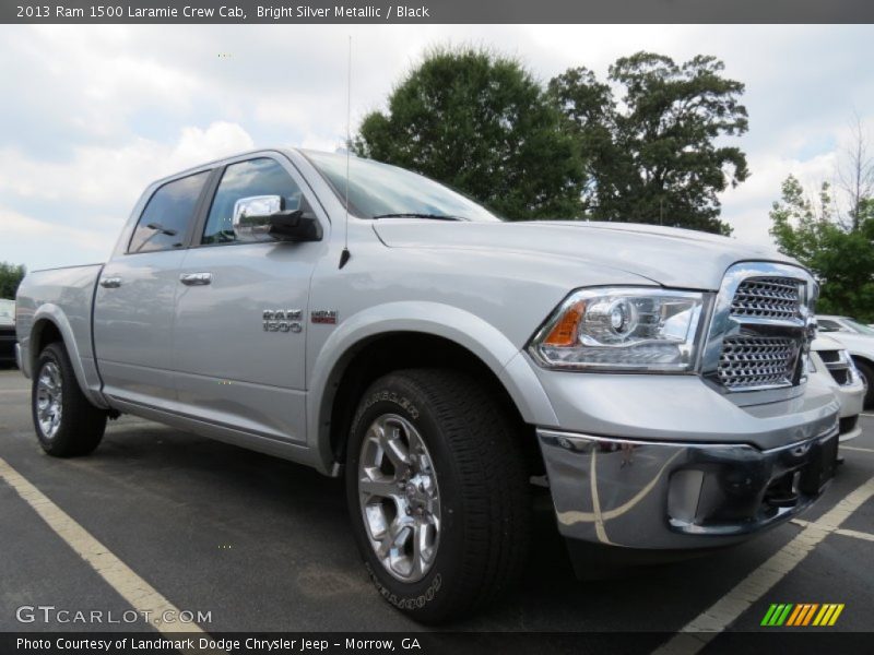 Bright Silver Metallic / Black 2013 Ram 1500 Laramie Crew Cab