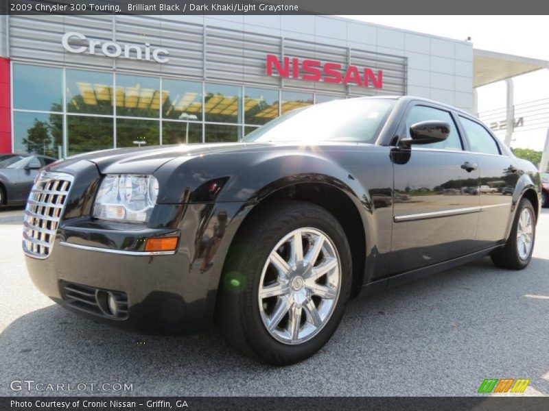 Brilliant Black / Dark Khaki/Light Graystone 2009 Chrysler 300 Touring