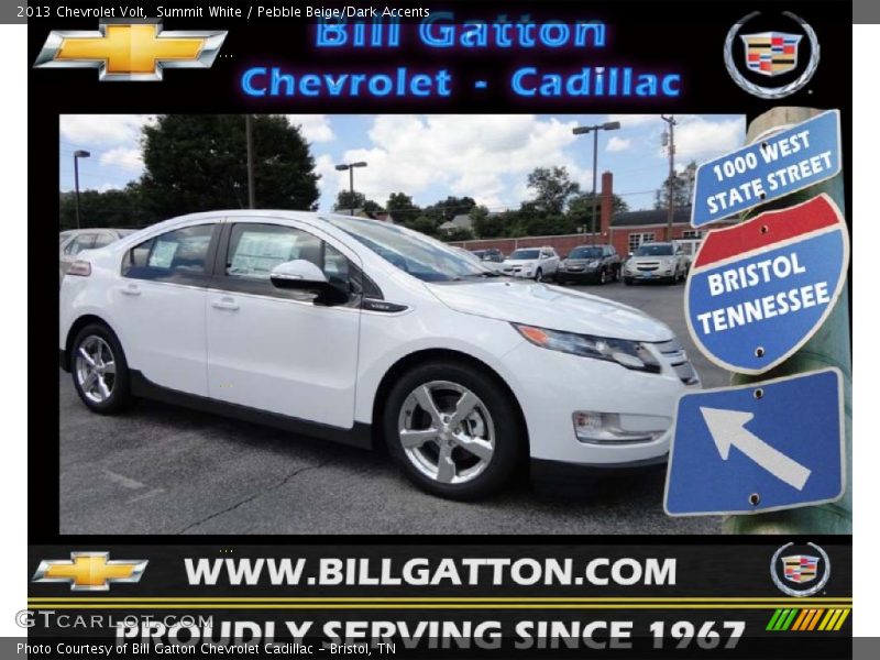 Summit White / Pebble Beige/Dark Accents 2013 Chevrolet Volt
