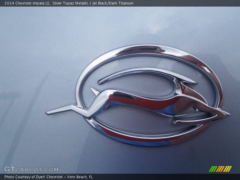 Silver Topaz Metallic / Jet Black/Dark Titanium 2014 Chevrolet Impala LS