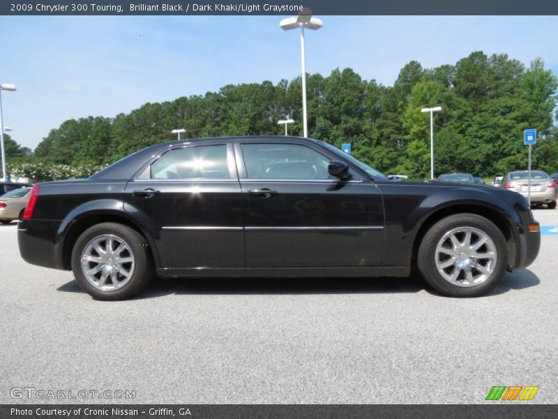 Brilliant Black / Dark Khaki/Light Graystone 2009 Chrysler 300 Touring