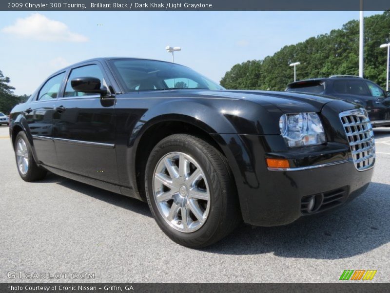 Brilliant Black / Dark Khaki/Light Graystone 2009 Chrysler 300 Touring