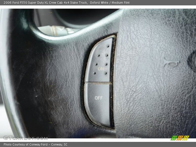 Oxford White / Medium Flint 2006 Ford F550 Super Duty XL Crew Cab 4x4 Stake Truck
