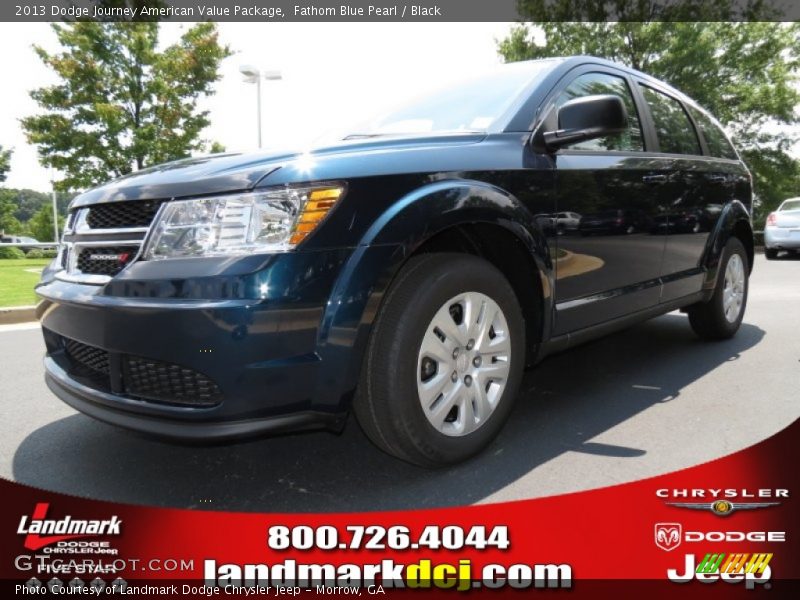 Fathom Blue Pearl / Black 2013 Dodge Journey American Value Package