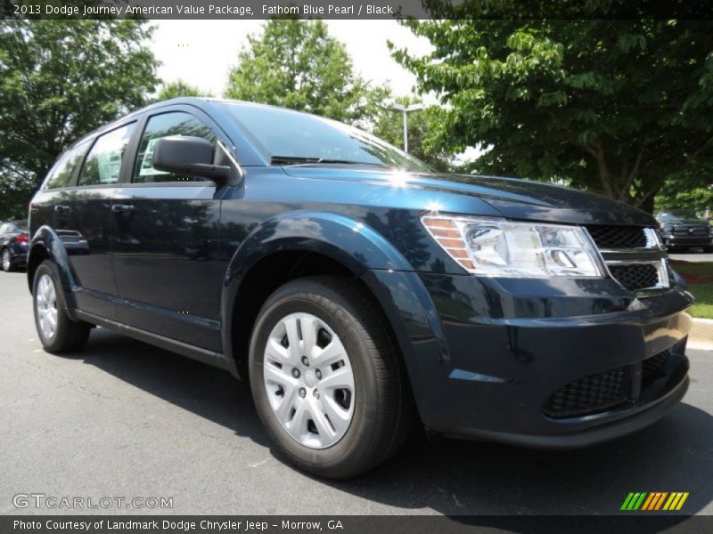Fathom Blue Pearl / Black 2013 Dodge Journey American Value Package