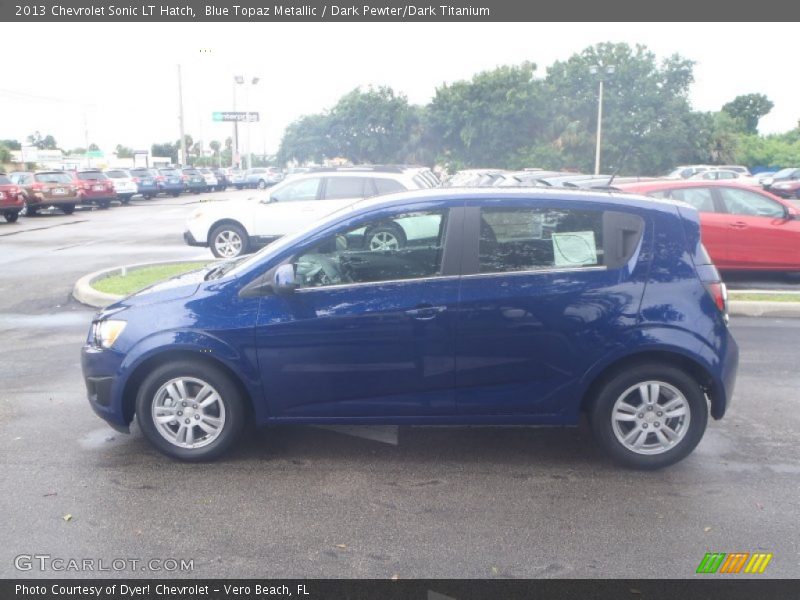 Blue Topaz Metallic / Dark Pewter/Dark Titanium 2013 Chevrolet Sonic LT Hatch