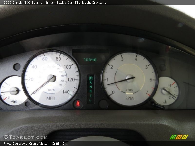 Brilliant Black / Dark Khaki/Light Graystone 2009 Chrysler 300 Touring