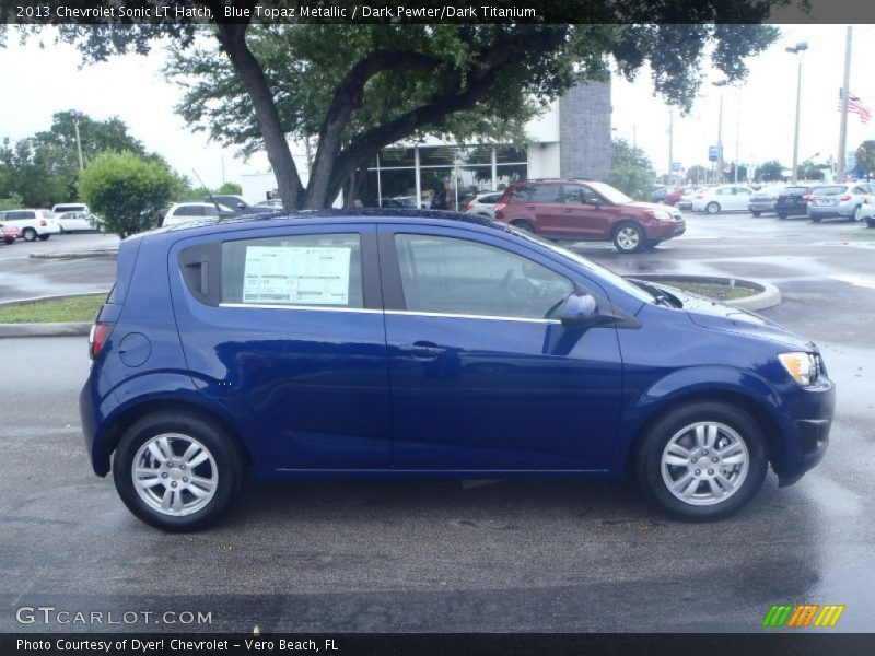 Blue Topaz Metallic / Dark Pewter/Dark Titanium 2013 Chevrolet Sonic LT Hatch