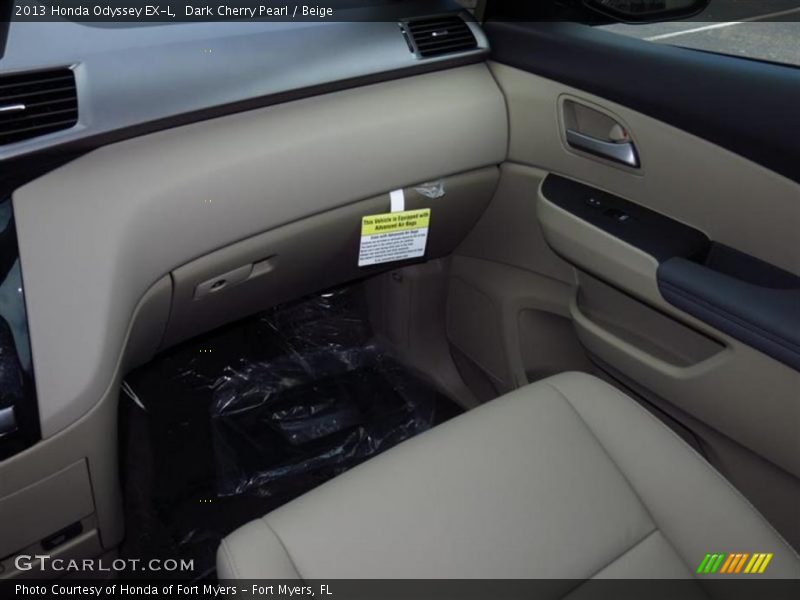 Dark Cherry Pearl / Beige 2013 Honda Odyssey EX-L