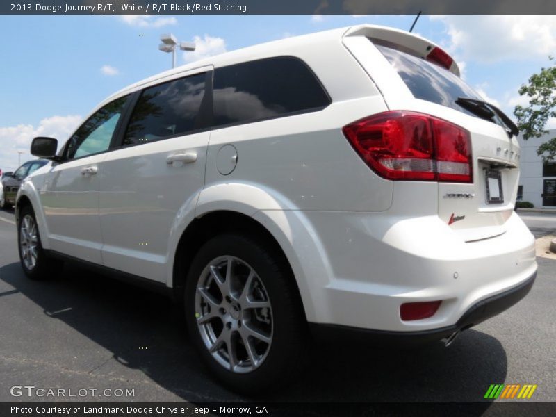 White / R/T Black/Red Stitching 2013 Dodge Journey R/T