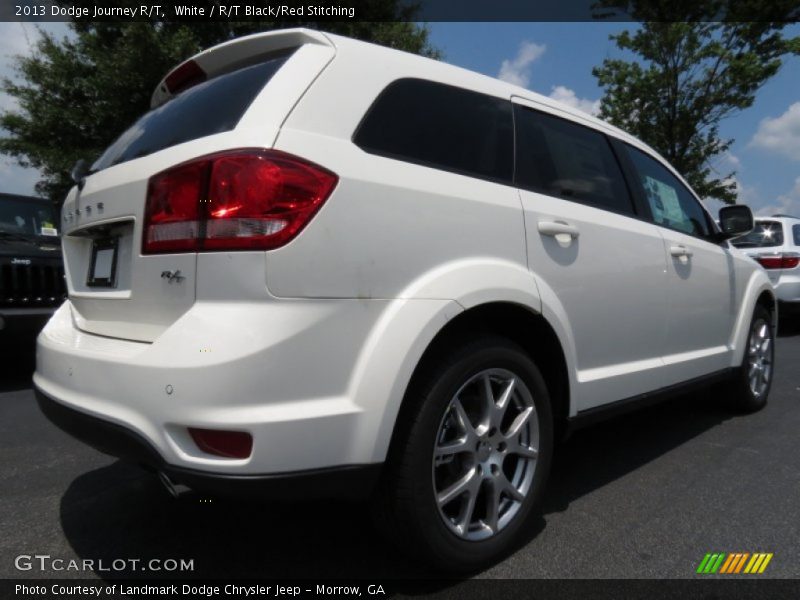 White / R/T Black/Red Stitching 2013 Dodge Journey R/T