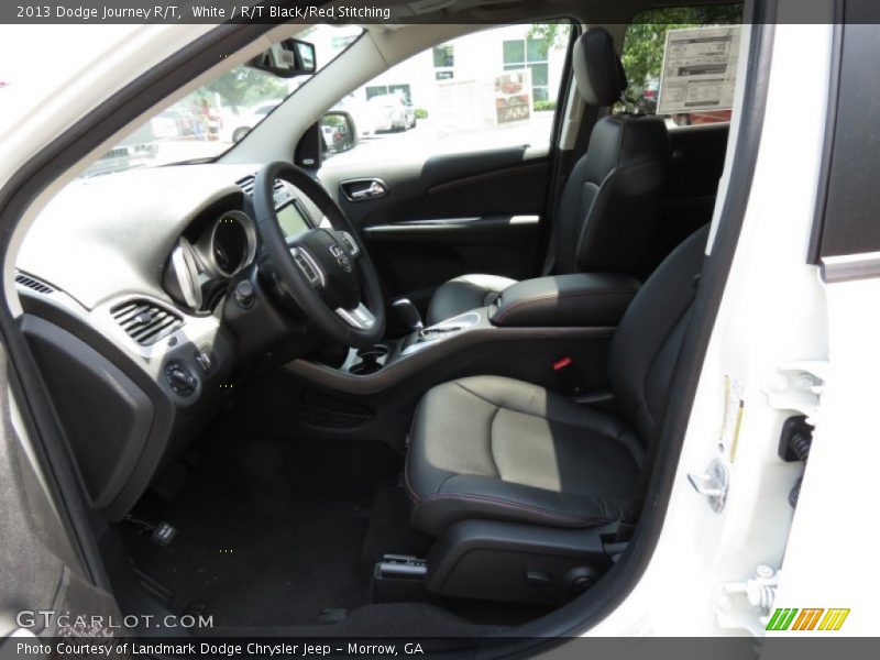 White / R/T Black/Red Stitching 2013 Dodge Journey R/T