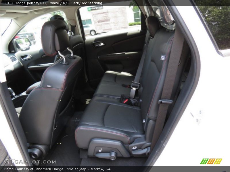 White / R/T Black/Red Stitching 2013 Dodge Journey R/T