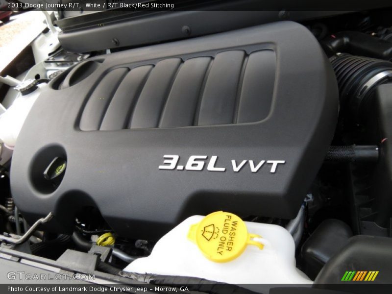 White / R/T Black/Red Stitching 2013 Dodge Journey R/T