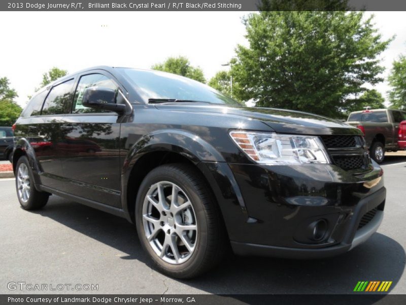Brilliant Black Crystal Pearl / R/T Black/Red Stitching 2013 Dodge Journey R/T