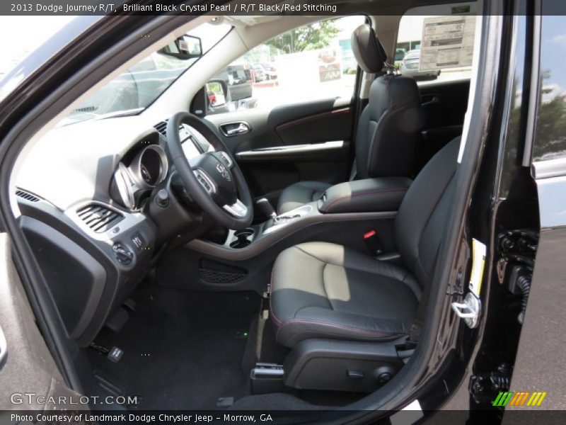 Brilliant Black Crystal Pearl / R/T Black/Red Stitching 2013 Dodge Journey R/T