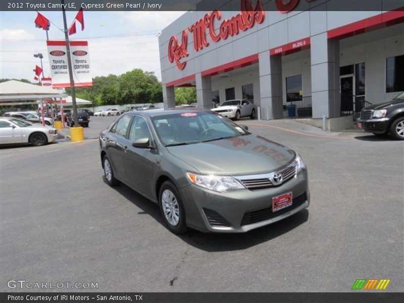 Cypress Green Pearl / Ivory 2012 Toyota Camry LE