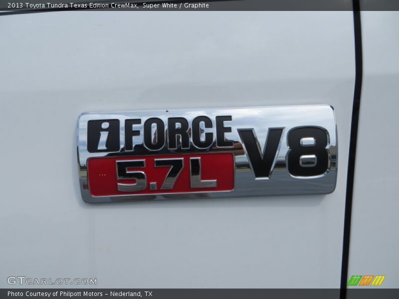 Super White / Graphite 2013 Toyota Tundra Texas Edition CrewMax