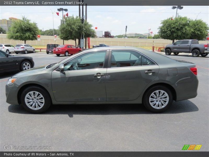 Cypress Green Pearl / Ivory 2012 Toyota Camry LE