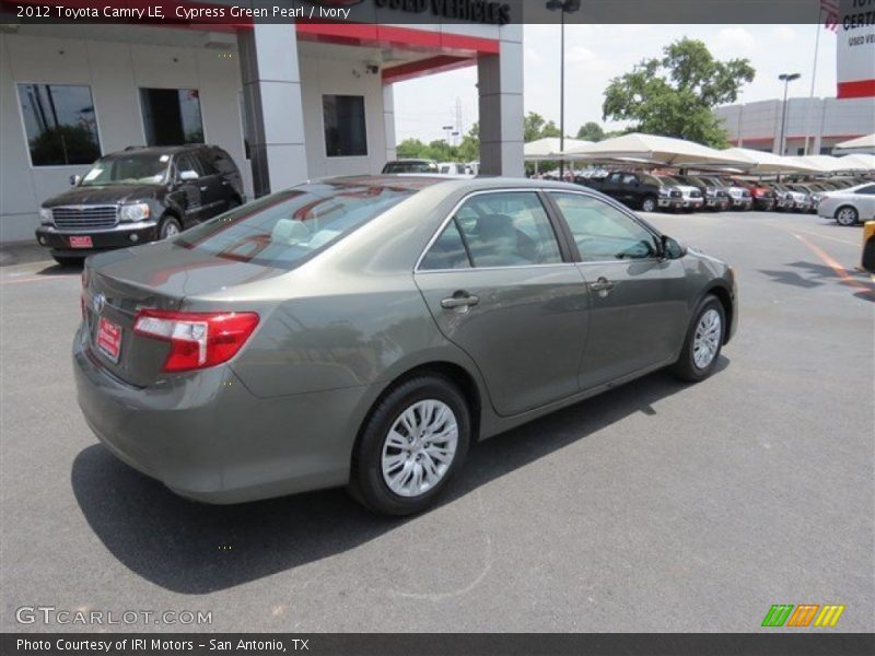 Cypress Green Pearl / Ivory 2012 Toyota Camry LE
