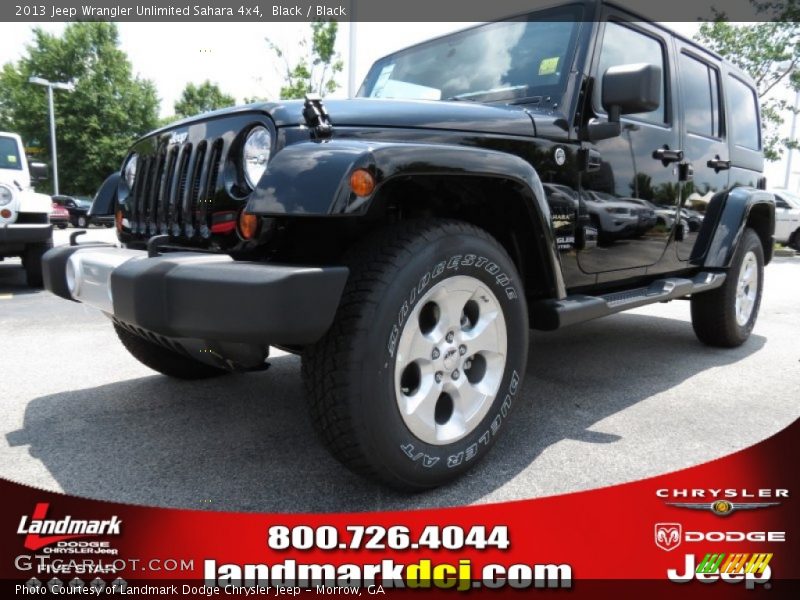 Black / Black 2013 Jeep Wrangler Unlimited Sahara 4x4