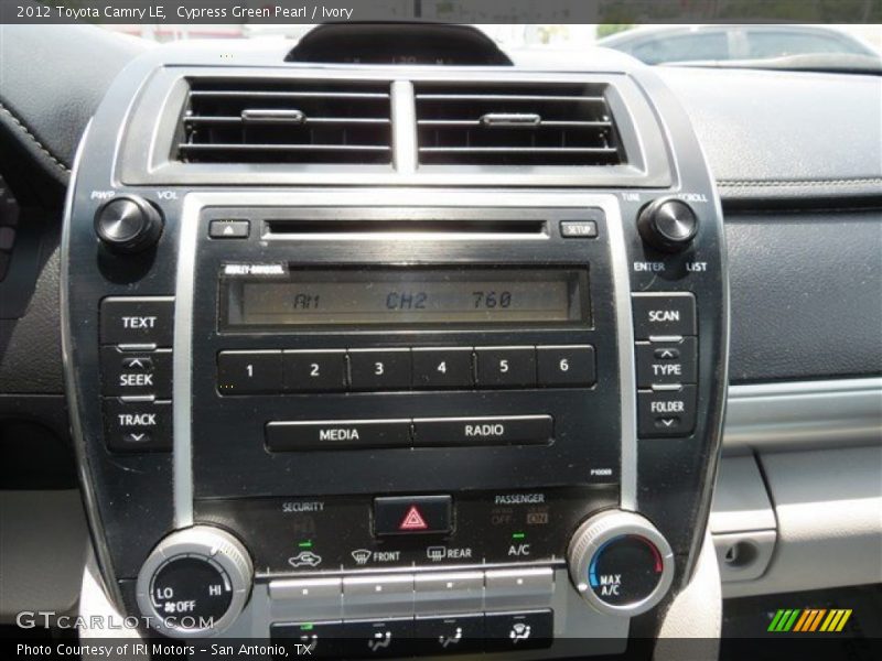 Cypress Green Pearl / Ivory 2012 Toyota Camry LE