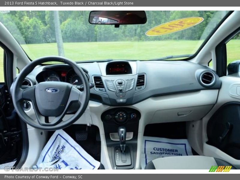 Tuxedo Black / Charcoal Black/Light Stone 2013 Ford Fiesta S Hatchback
