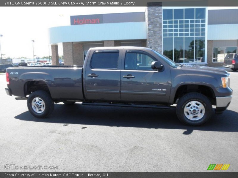 Storm Gray Metallic / Ebony 2011 GMC Sierra 2500HD SLE Crew Cab 4x4