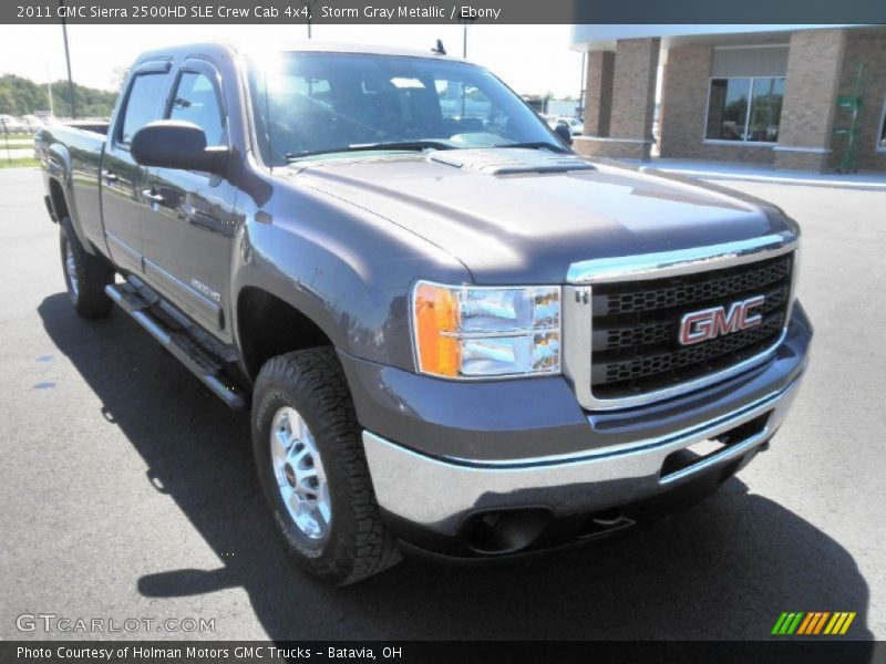 Storm Gray Metallic / Ebony 2011 GMC Sierra 2500HD SLE Crew Cab 4x4