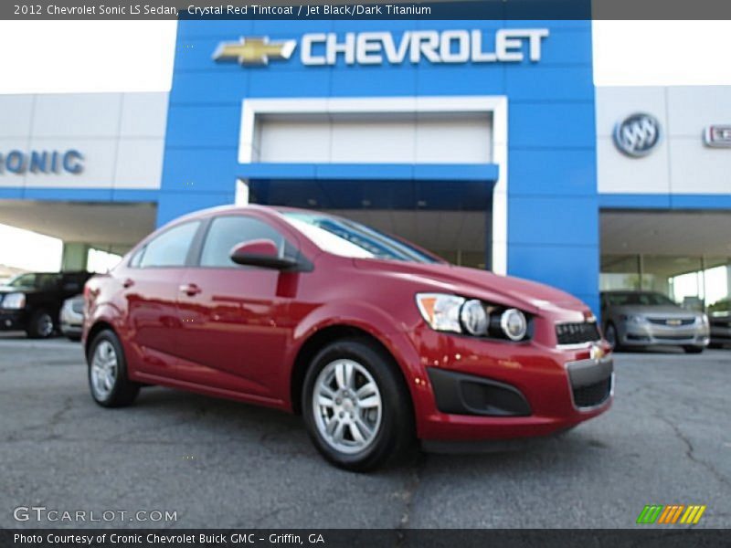 Crystal Red Tintcoat / Jet Black/Dark Titanium 2012 Chevrolet Sonic LS Sedan