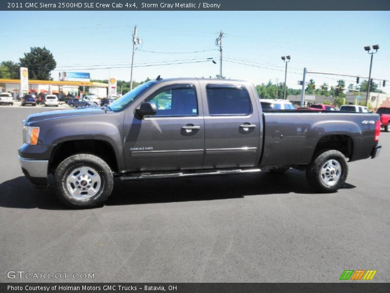 Storm Gray Metallic / Ebony 2011 GMC Sierra 2500HD SLE Crew Cab 4x4