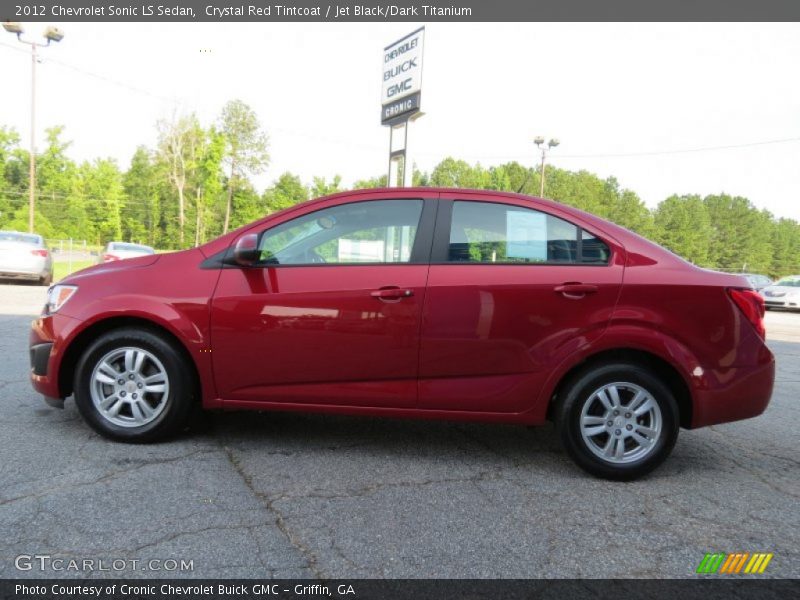 Crystal Red Tintcoat / Jet Black/Dark Titanium 2012 Chevrolet Sonic LS Sedan