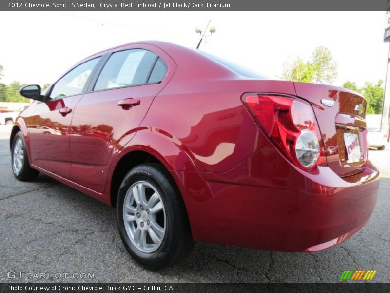 Crystal Red Tintcoat / Jet Black/Dark Titanium 2012 Chevrolet Sonic LS Sedan