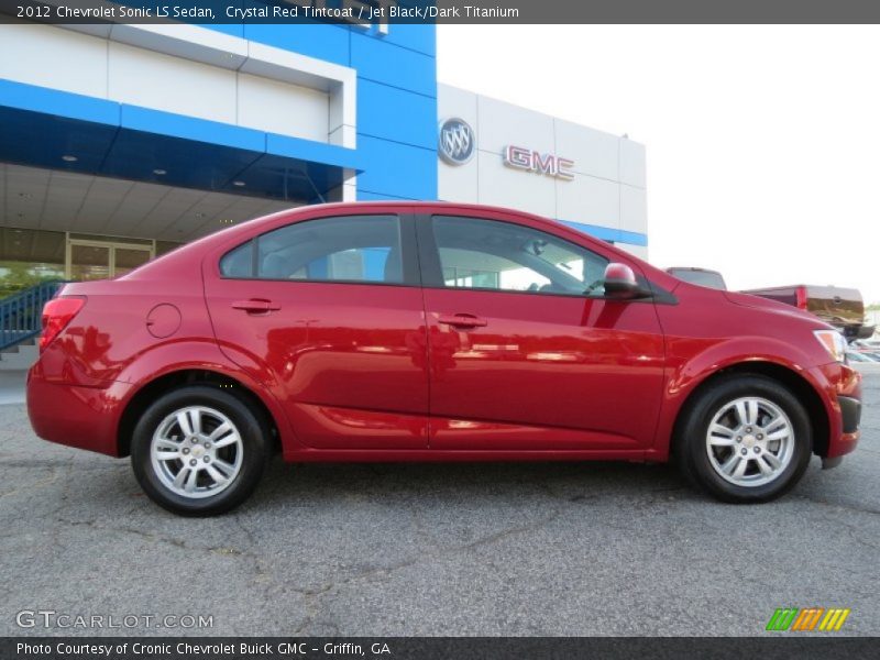 Crystal Red Tintcoat / Jet Black/Dark Titanium 2012 Chevrolet Sonic LS Sedan