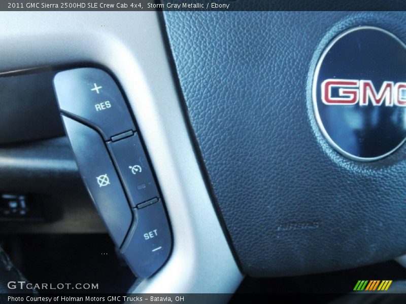 Storm Gray Metallic / Ebony 2011 GMC Sierra 2500HD SLE Crew Cab 4x4