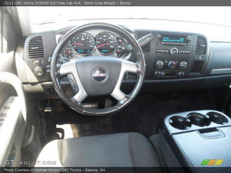 Storm Gray Metallic / Ebony 2011 GMC Sierra 2500HD SLE Crew Cab 4x4
