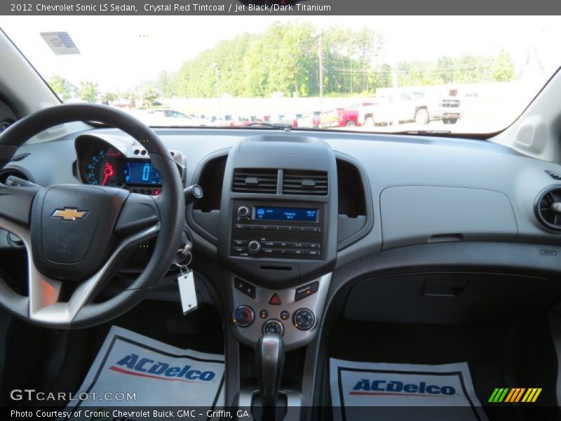 Crystal Red Tintcoat / Jet Black/Dark Titanium 2012 Chevrolet Sonic LS Sedan